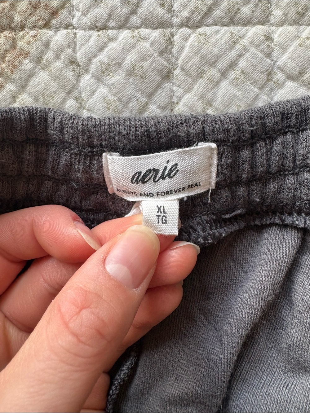 aerie charcoal gray lounge shorts - Picture 3 of 3